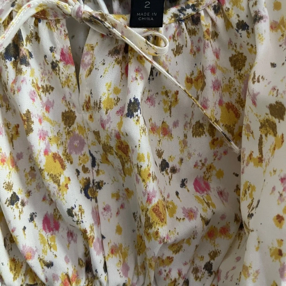 J. Crew Smocked Waist Pleated Dress in Soft Posies - Picture 3 of 4